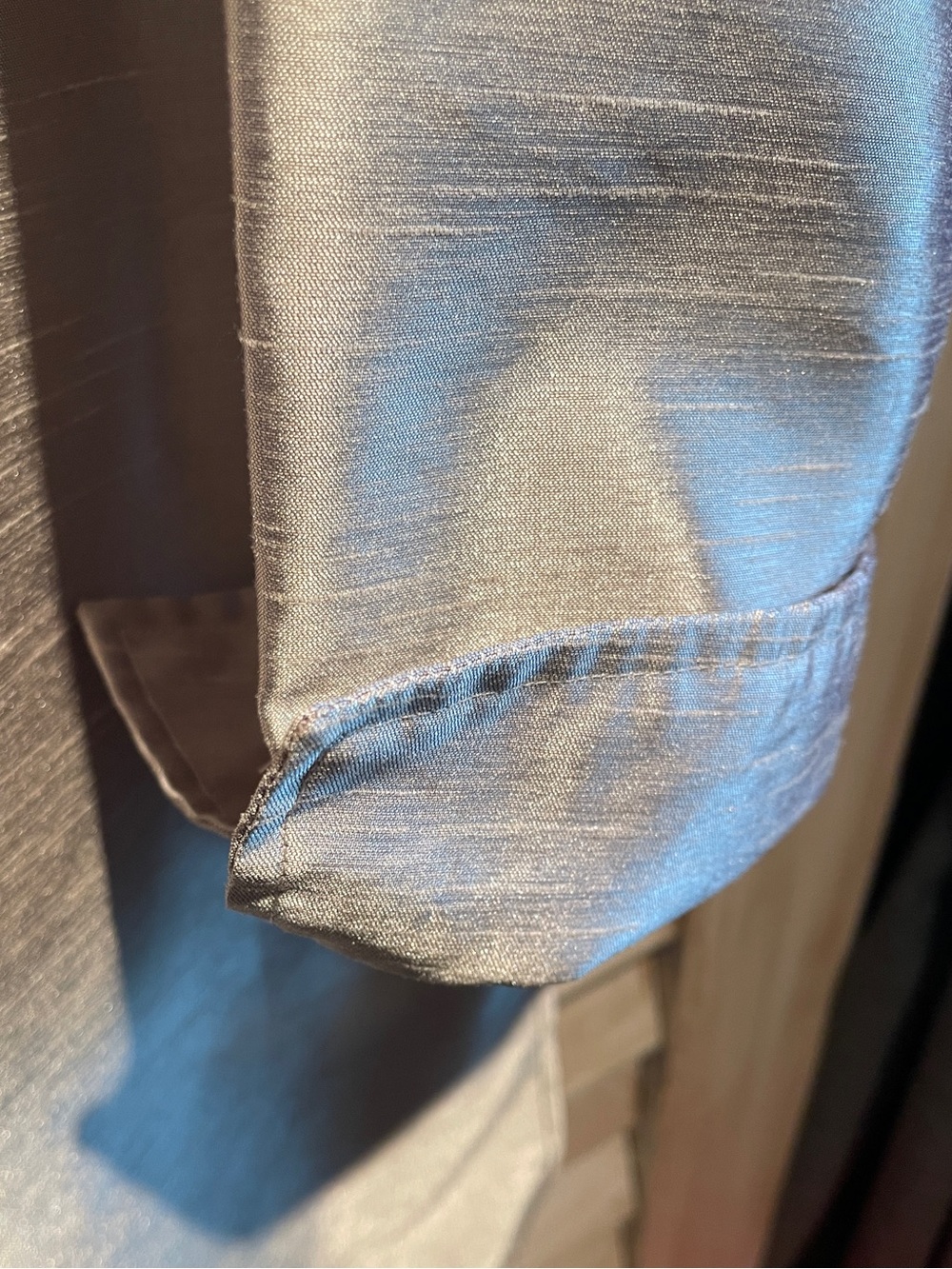 Spanner - Faux Silk Shimmer Shirt Jacket - SzL - Picture 10 of 13